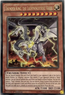 Thunder King, the Lightningstrike Kaiju SHVI-EN087 Rare 1st Edition YuGiOh TCG - Image 1
