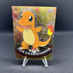 1999 Topps Pokemon Holo Foil Charmander #04 1st Printing Blue Logo NM - Image 1