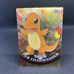 1999 Topps Pokemon Holo Foil Charmander #04 1st Printing Blue Logo NM - Image 2