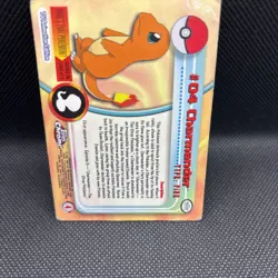 1999 Topps Pokemon Holo Foil Charmander #04 1st Printing Blue Logo NM - Image 4
