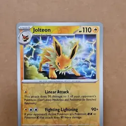 Jolteon 135/165 Rare 151 Pokemon Reverse Holo NM TCG CCG - Image 4