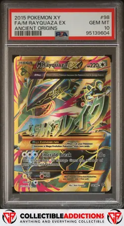 2015 Pokemon Xy Ancient Origins #98 M Rayquaza Ex PSA 10 Gem Mint - Image 1