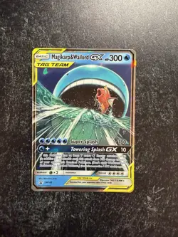 2019 POKEMON SM BLACK STAR PROMO #SM166 MAGIKARP & WAILORD GX Near Mint - Image 1
