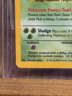 Pokemon Muk 13/62 Fossil Holo Rare Unlimited 1999 - Image 3
