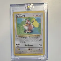 Pokemon TCG Farfetch'd 027/102 Base Set Shadowless 1st Edition Uncommon Basic - Image 1
