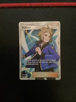 Alternate Full Art Pokemon SM Ultra Prism Volkner 156/156 Holo Near Mint - Image 1