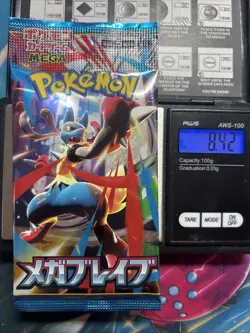 Heavy 8.42g Pokemon Sealed Mega Brave M1L Japanese Booster Pack - Image 1