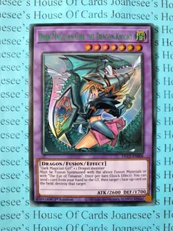 Dark Magician Girl the Dragon Knight DLCS-EN006 Yu-Gi-Oh Card Alt Art Green - Image 3