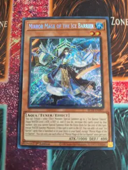 Yu-Gi-Oh! Mirror Mage Of The Ice Barrier BLTR-EN007 Secret Rare 1st Edition NM - Image 1
