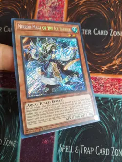 Yu-Gi-Oh! Mirror Mage Of The Ice Barrier BLTR-EN007 Secret Rare 1st Edition NM - Image 2