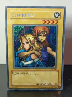 Yu-Gi-Oh TCG Gemini Elf LON-000 Labyrinth of Nightmare Secret Rare Unlimited - Image 1