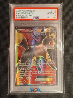 PSA 10 GEM MINT Umbreon EX 119 Pokemon XY Fates Collide 2016 - Image 1