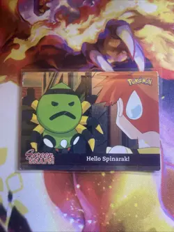 Pokemon Hello Spinarak! Card Screen Snaps Topps Snap14 Foil Rare Mp - Image 1