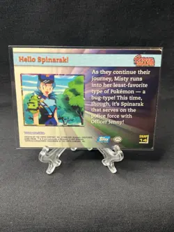 Topps Hello Spinarak! Snap 14 Screen Snaps! Pokemon Card LP Non Holo Blue Logo - Image 2