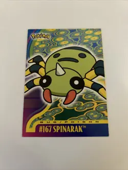 Pokemon Card - Spinarak #167 - Johto Series - Topps Non-Foil Lightly Played - Image 1