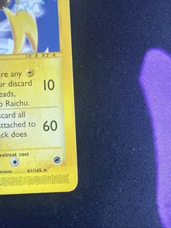 Pokemon Card - Raichu Expedition 61/165 Non-Holo LP/MP - Image 4