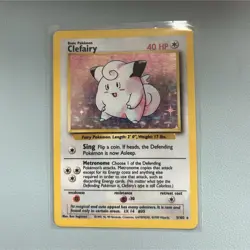 Clefairy 5/102 Base Set Holo Rare 40 HP Pokemon TCG Card Wizards of the Coast - Image 1