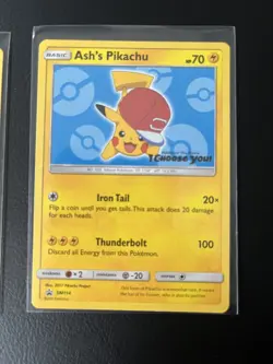 Pokemon TCG Ash's Pikachu SM110, SM111, SM114 Promo Card 'I Choose You!' - fresh - Image 2