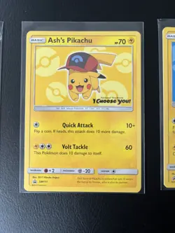 Pokemon TCG Ash's Pikachu SM110, SM111, SM114 Promo Card 'I Choose You!' - fresh - Image 3