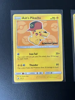 Pokemon TCG Ash's Pikachu SM110, SM111, SM114 Promo Card 'I Choose You!' - fresh - Image 4