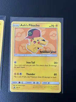 Pokemon TCG Ash's Pikachu SM110, SM111, SM114 Promo Card 'I Choose You!' - fresh - Image 3