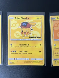 Pokemon TCG Ash's Pikachu SM110, SM111, SM114 Promo Card 'I Choose You!' - fresh - Image 4