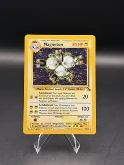 Magneton Holo Fossil Set Unlimited 11/62 Rare Vintage WOTC Pokemon Card LP - Image 1