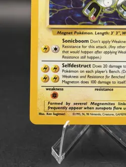 Magneton Holo Fossil Set Unlimited 11/62 Rare Vintage WOTC Pokemon Card LP - Image 3