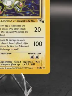 Magneton Holo Fossil Set Unlimited 11/62 Rare Vintage WOTC Pokemon Card LP - Image 4