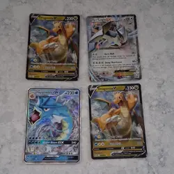 Pokemon Dragonite V 049/078, Gyarados GX 16/68, Lugia EX 68/78 4 Card Lot - Image 1