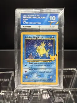 Shining Magikarp Holo Pokemon Card 66/64 Celebrations 2021 Ace Gem Mint 10 - Image 1