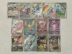 Lot Of 13 Full Art, EX, Vmax Foil Pokemon Cards. - Image 1