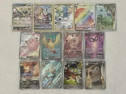 Lot Of 13 Full Art, EX, Vmax Foil Pokemon Cards. - Image 2