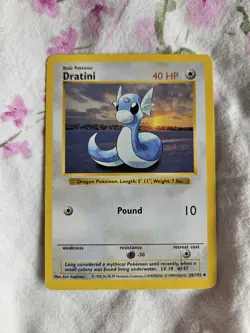 Pokemon Card Dratini Shadowless Base Set Uncommon 26/102 Near Mint - Image 1