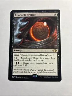 Insatiable Avarice - Outlaws of Thunder Junction MTG Plus Bonus Rare!!! - Image 1