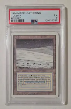 MTG Revised Rare Dual Land TUNDRA 1994 Magic the Gathering PSA 5 EX - Image 1