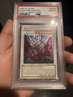 Yu-Gi-Oh Black Rose Dragon Ultimate Rare PSA 10 Gem Mint - Image 1