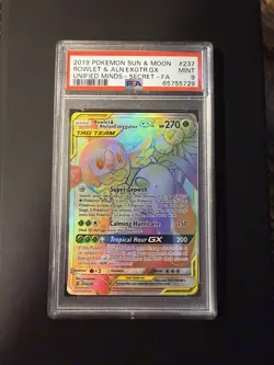Pokemon 2019 Unified Minds Rowlet & Alolan Exeggutor GX 237/236 - PSA 9 MINT - Image 1