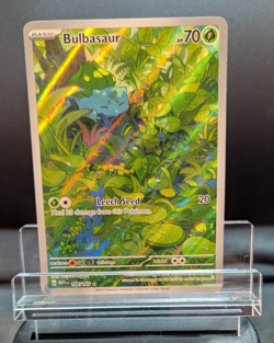 Bulbasaur 166/165 Scarlet & Violet 151 Illustration Rare Pokemon Card - Image 1