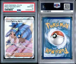 2025 POKEMON JTG EN-JOURNEY TOGETHER ULTRA RARE IRIS'S FIGHTING SPIRIT PSA 10 - Image 3