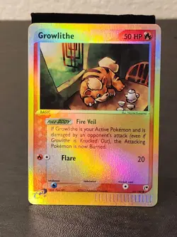 #2 Growlithe 65/100 EX Sandstorm 2003 Reverse Holo e-Series Pokemon Card Vintage - Image 1