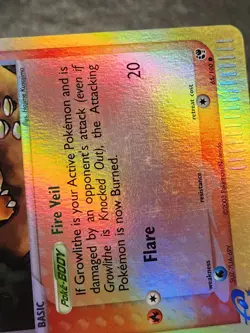 #2 Growlithe 65/100 EX Sandstorm 2003 Reverse Holo e-Series Pokemon Card Vintage - Image 3