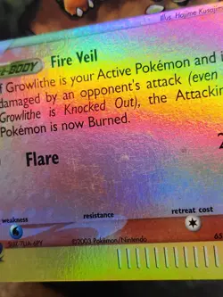 #2 Growlithe 65/100 EX Sandstorm 2003 Reverse Holo e-Series Pokemon Card Vintage - Image 4