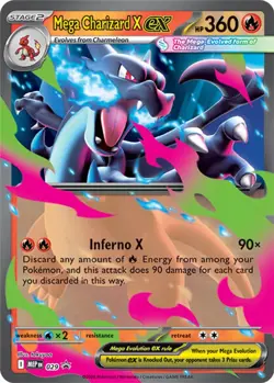 Mega Charizard X ex Promo Mega Evolution Promo 029 Near Mint Pokemon - Image 1