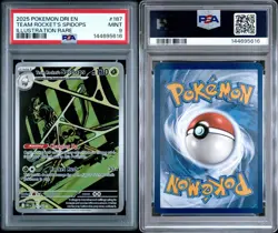 2025 POKEMON DESTINED RIVALS ILLUSTRATION RARE #187 TEAM ROCKET'S SPIDOPS PSA 9 - Image 3