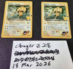 Pokemon TCG Rocket's Zapdos #15/132 Celebrations: Classic Collection, Pack Fresh - Image 1
