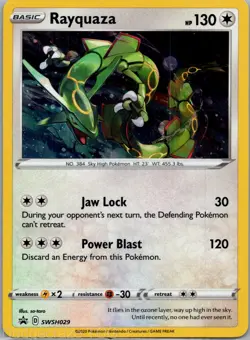 Rayquaza SWSH029 Promo SWSH Black Star Pokemon NM - Image 1