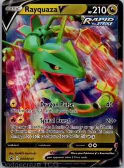 Rayquaza V SWSH147 Promo SWSH Black Star Pokemon NM - Image 1