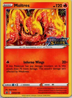 Moltres SWSH185 Promo SWSH Black Star Pokemon NM - Image 1