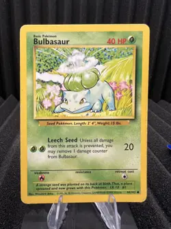 Bulbasaur 44/102 - Base Set Unlimited Edition - WOTC Pokemon HP - Image 1